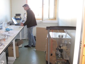 Pete Frappal preparing the oxygen measurement