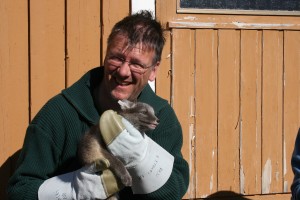 Maarten met puppy